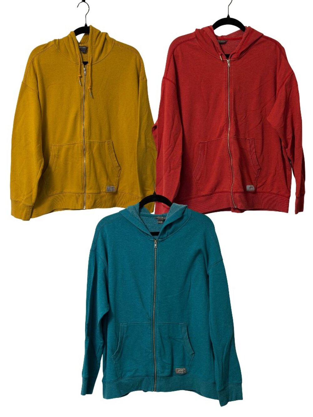 Bundle of 3 Eddie Bauer Cozy Camp Full-Zip Hoodie Red, Blue, Yellow | Size XL